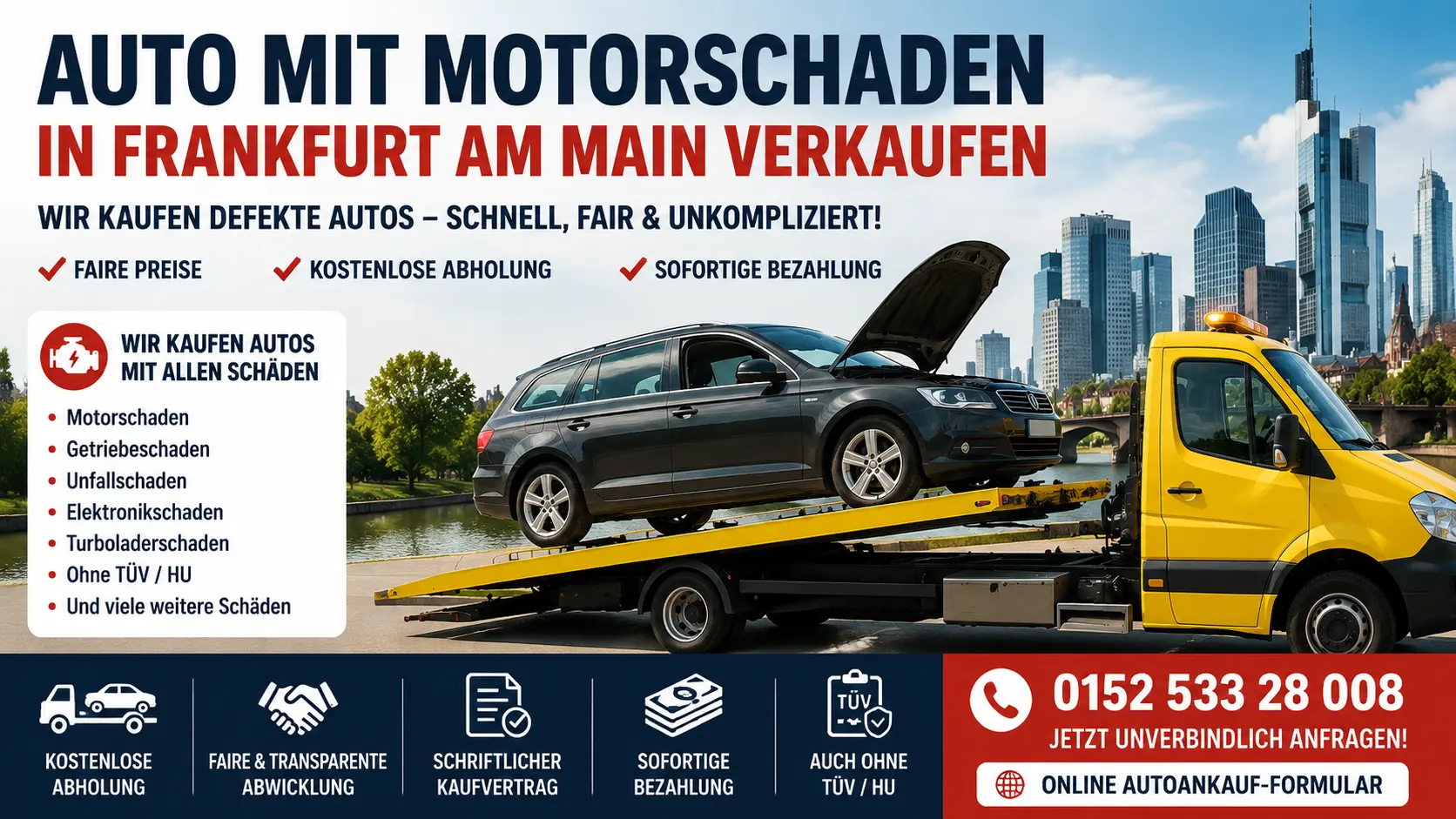 Auto mit Motorschaden in Frankfurt verkaufen Auto mit Motorschaden in Frankfurt am Main verkaufen